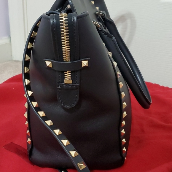 Valentino Rockstud Leather Pagoda shopper Bag - Picture 3 of 8